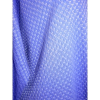 Trapezowa tunika z dłuższym tyłem - kobaltowa przetykana srebrna nitką